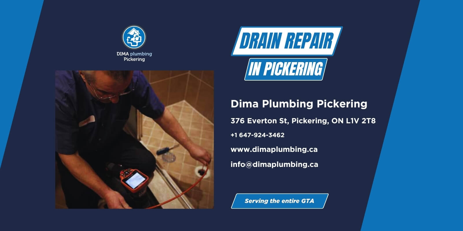 Drain cleaning and repair services in Pickering