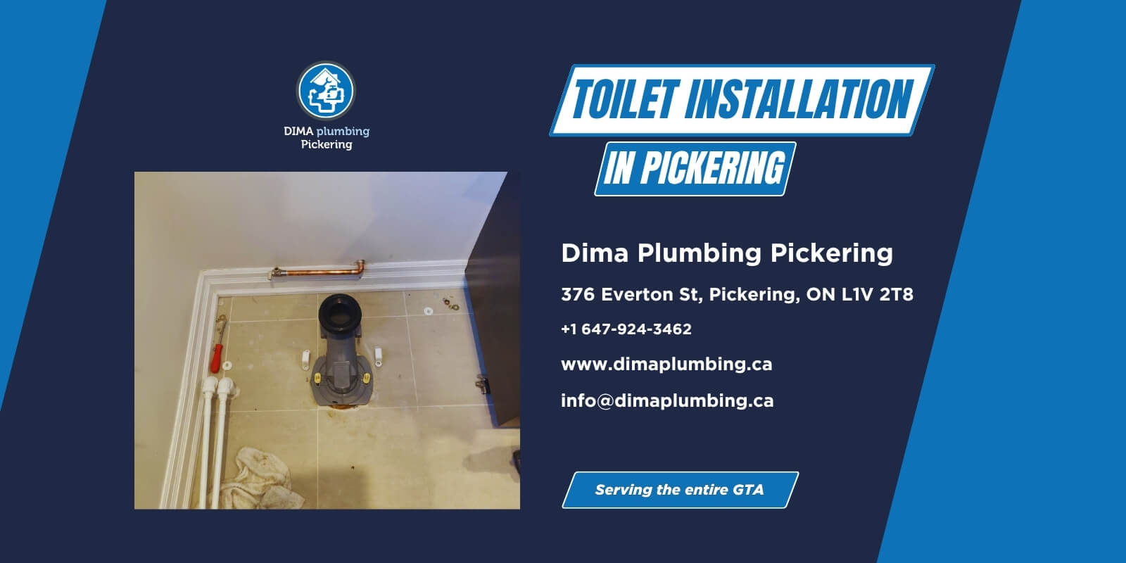 Toilet installation in Pickering